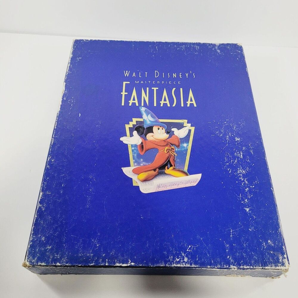 Vintage Fantasia VHS 50th Anniversary Commemorative 2 Tape Blue Box Walt Disney
